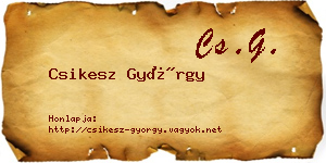 Csikesz György névjegykártya
